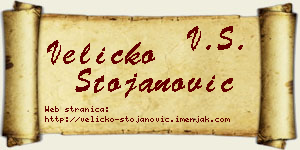 Veličko Stojanović vizit kartica